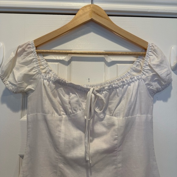 NWT Peppermayo Milkmaid Mini Dress Women’s Sz 8 White Organic Cotton Feminine - Picture 4 of 9